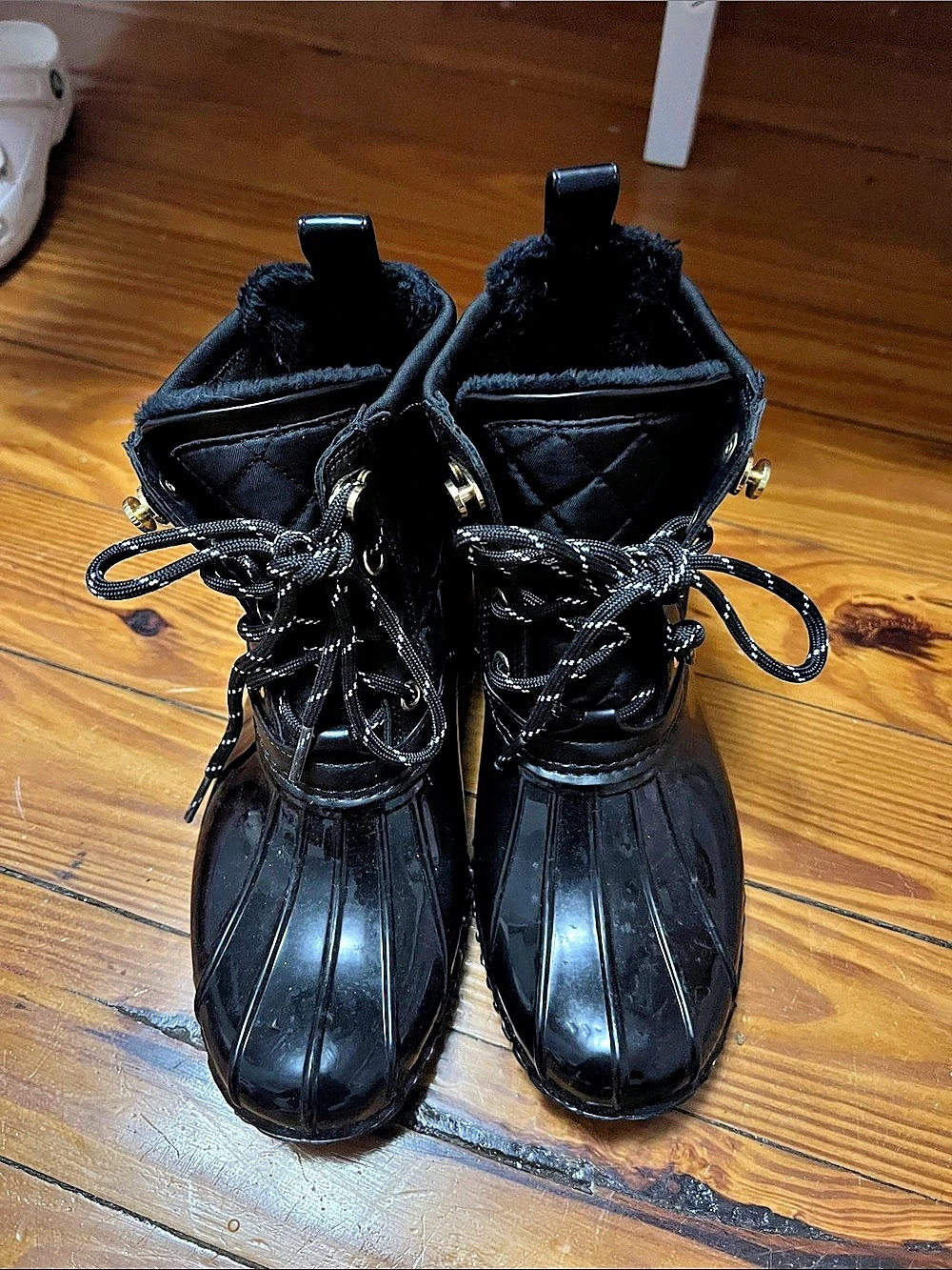 Tommy Hilfiger Rainah Duck Booties Black Winter Rain Boots
